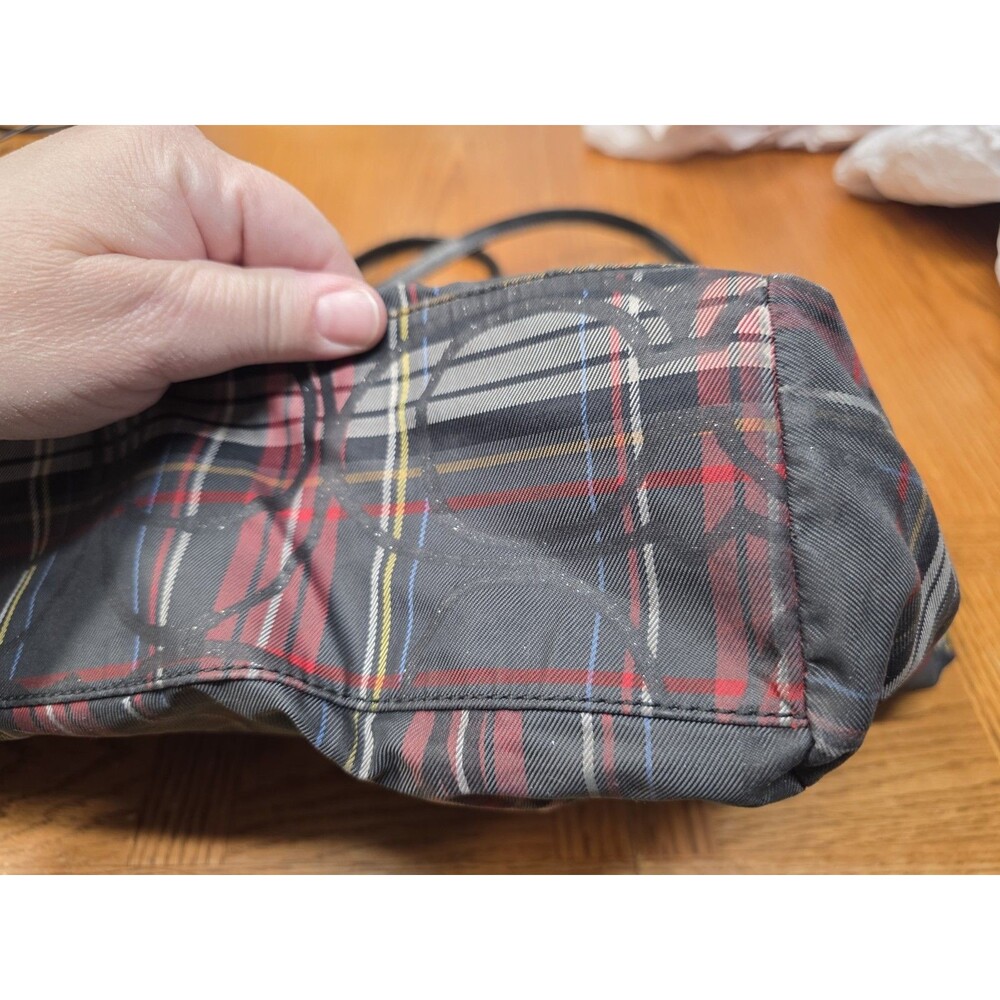 COACH Gabby Tartan Signature XLarge Tote Bag Red Glitter - Picture 4 of 16